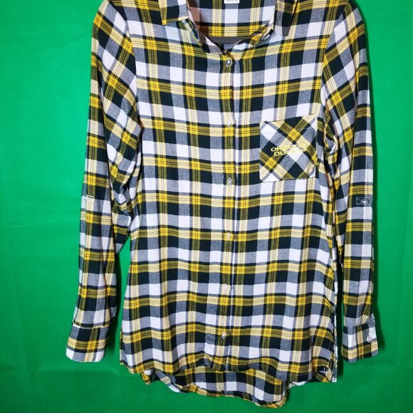 Concepts Sports Oregon State Ducks Shirt Women's Small Flannel Long Sleeve - Picture 2 of 7